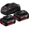 Bosch GBA akku és töltő, 18V, 2x5Ah