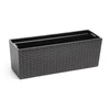 Lamela Begonia rattan balkonláda, 19x56x19,5cm, grafitszürke