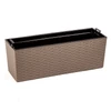 Lamela Begonia rattan balkonláda, 19x56x19,5cm, mokka