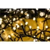 Fényfüzér, kapcsolóval, meleg fehér, zöld kábel, 120LED, 6m