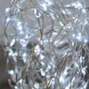 Tündérfény dekorfüzér, hideg fehér, réz kábel, 50LED, 5m