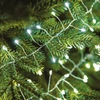 Tündérfény girland, hideg fehér, ezüst kábel, 300LED, 3m