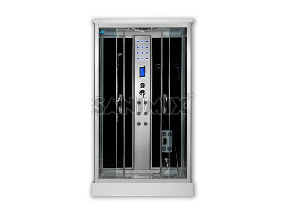 Szögletes hidromasszázs zuhanykabin elektronikával 120x80x215cm Masszázs zuhanykabin