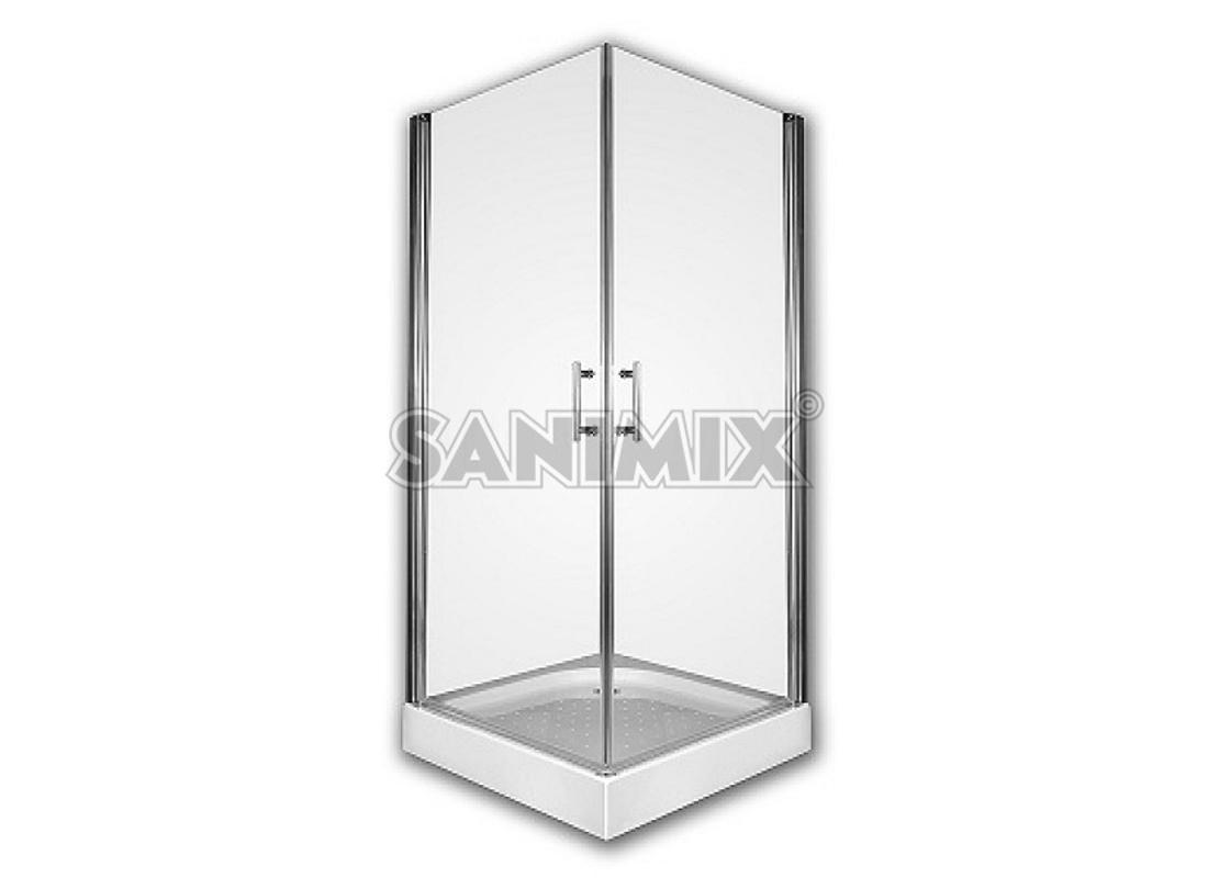 Szögletes zuhanykabin tálcával 90x90x200