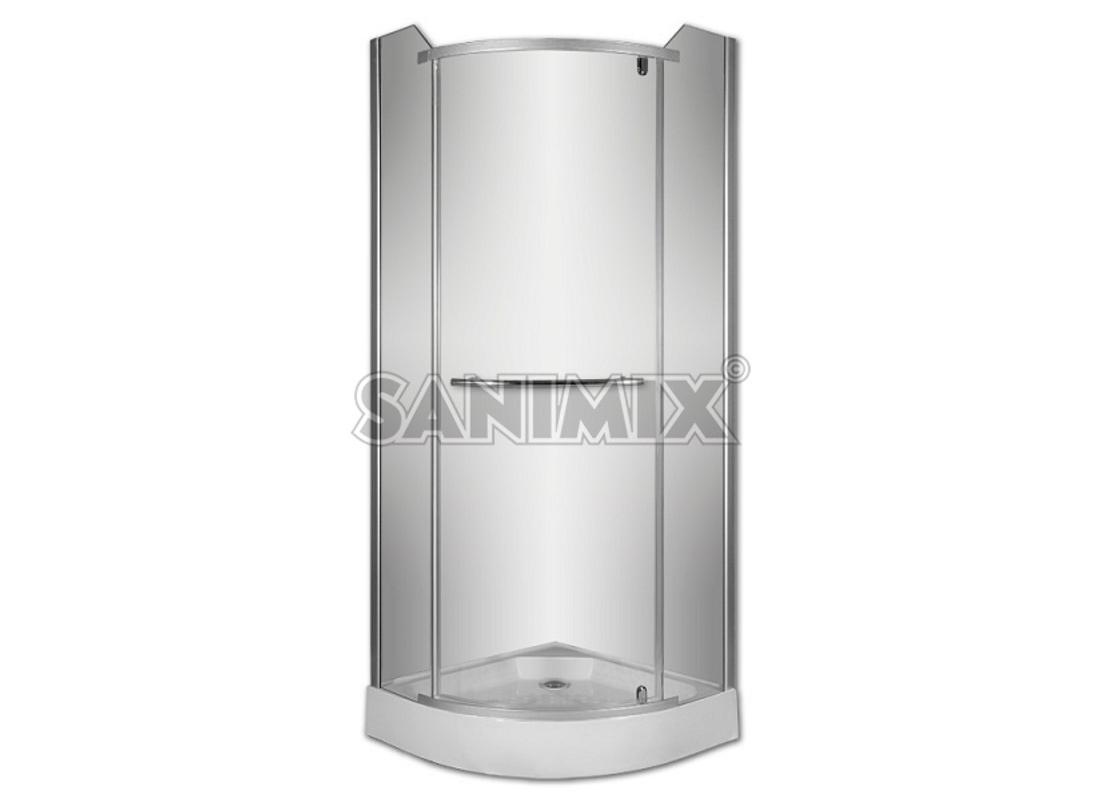 Keret nélküli nyÃlóajtós zuhanykabin 90x90x210 Sanimix zuhanykabin
