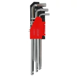Kép 1/2 - AWTools imbuszkulcs készlet, gömbfejű, CrV 6150, hosszú, 1.5-10mm, 9db