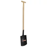 Kép 2/2 - AWTools T90 ásó fa nyéllel, szegecselt, T-markolat, 1.2m, 28x24cm
