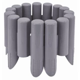 Kép 2/4 - AWTools gyepszegély, műanyag, faszerű, 2.3m, szürke