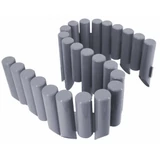 Kép 3/4 - AWTools gyepszegély, műanyag, faszerű, 2.3m, szürke