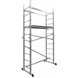 Kép 1/5 - AWTools létra-állvány kerekekkel, alumínium, 150kg, 2x10 fok