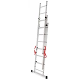 Kép 2/7 - AWTools létra, 3 részes, alumínium, 150kg, 3x7 fok