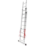 Kép 2/7 - AWTools létra, 3 részes, alumínium, 150kg, 3x8 fok