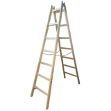 Kép 1/2 - AWTools létra, fa, kétágú, 150kg, 2x7 fok