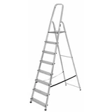 Kép 1/3 - AWTools létra korláttal, alumínium, kétágú, 150kg, 8 fokos