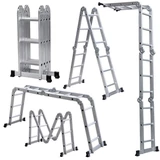 Kép 3/5 - AWTools univerzális létra-állvány, alumínium, 150kg, 4x4 fok