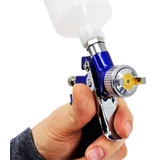 Kép 2/2 - AWTools H-2000 mini festékszóró pisztoly, felső tartályos, HVLP, 125ml, 0.8-1.2mm, 1/4"
