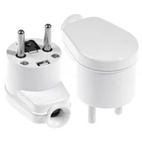 Kép 1/5 - AWTools WT-16 dugóvilla, földelt, hajlított, fehér, 230V, 16A, 10db