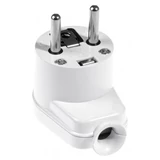 Kép 2/5 - AWTools WT-16 dugóvilla, földelt, hajlított, fehér, 230V, 16A, 10db