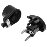 Kép 3/5 - AWTools WT-16 dugóvilla, földelt, hajlított, fekete, 230V, 16A, 10db