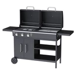 Kép 1/2 - Activa Combo III kombinált gáz-faszenes grillsütő oldalsó égőfejjel, 8.4kW