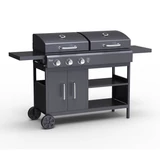 Kép 2/2 - Activa Combo III kombinált gáz-faszenes grillsütő oldalsó égőfejjel, 8.4kW