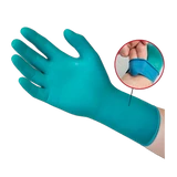 Kép 2/2 - Ansell Microflex laboratóriumi kesztyű, zöld, 9