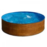 Kép 3/3 - Pontaqua Eco Wood fémfalas családi medence, fa mintás, 4.6x1.2m