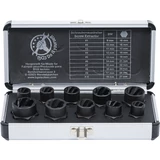 Kép 1/6 - BGS-20210 Spirálbites dugókulcskészlet, csavarkiszedő, 10mm (3/8&quot;) 9-19mm, 10 darabos