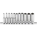 Kép 1/3 - BGS-2221 Dugókulcskészlet, hatszögletű, mély 6,3 mm (1/4&quot;) 4-13mm, 11 darabos