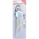 Kép 4/4 - BGS-793 Derékszögű kulcs készlet, extra hosszú (Torx) T10-T50, 9 darabos