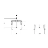 Kép 2/2 - Beta 1500/5 kétkörmös univerzális csapágylehúzó, galvanizált, 205mm