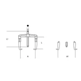 Kép 2/2 - Beta 1500/3 kétkörmös univerzális csapágylehúzó, galvanizált, 150mm