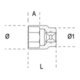 Kép 2/2 - Beta 920FTX/14 1/2" dugókulcs Torx-csavarokhoz, E14