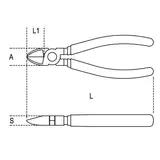 Kép 2/2 - Beta 1082BM/140 oldalcsípőfogó, krómozott, gumibetétes műanyag nyéllel, 140mm