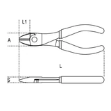 Kép 2/2 - Beta 1084BM/160 erősített oldalcsípőfogó Bi-materiál szárral, 160mm
