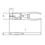 Kép 2/2 - Beta 1094V áttételes erősített oldalcsípőfogó, lakkozott, 200mm