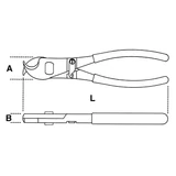 Kép 2/2 - Beta 1132/170 kábelvágó szigetelt réz és alumínium kábelhez PVC-bevonattal, 170mm