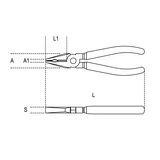 Kép 2/2 - Beta 1150/220 kombinált fogó krómozott, polírozott PVC-bevonattal, 220mm