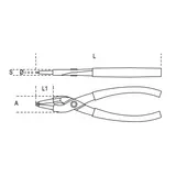 Kép 2/2 - Beta 1032/225 egyenes belső Seeger-fogó, barnított, PVC-bevonattal, 225mm