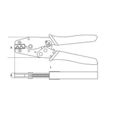 Kép 2/2 - Beta 1606A/6 önzáró saruzófogó gyűrűs kábelsarukhoz, 0,5÷6mm²