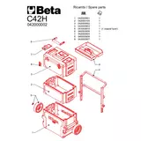 Kép 9/9 - Beta C42H húzható szerszámkocsi 3 modullal