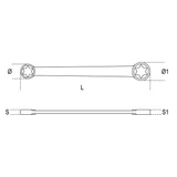 Kép 2/2 - Beta 95FTX/14x18 egyenes Torx® csillagkulcs, krómozott, E14xE18