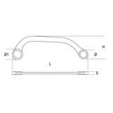 Kép 2/2 - Beta 83/14x17 önindító kulcs, krómozott, az önindító csavarjainál használható, 14x17mm
