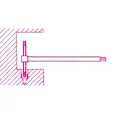 Kép 3/3 - Beta 951TX/06 T-szárú imbuszkulcs, a végeken négyszögprofil Torx®-csavarhoz, T6