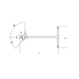 Kép 2/2 - Beta 953/10 csuklós T-szárú imbuszkulcs, krómozott, 10mm