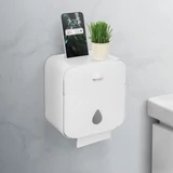 Kép 2/4 - Bewello WC-papír tartó szekrény, fehér, 205x125x220mm