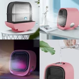 Kép 3/4 - Bewello hordozható mini léghűtő ventilátor, rózsaszín