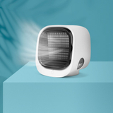 Kép 2/4 - Bewello hordozható mini léghűtő ventilátor, fehér