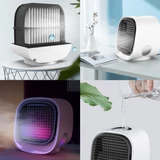Kép 3/4 - Bewello hordozható mini léghűtő ventilátor, fehér