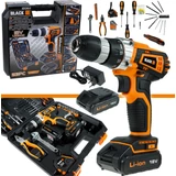 Kép 1/6 - Black 12064 akkus fúró csavarozó szerszámkészlet 18V, 1300W, 53db-os